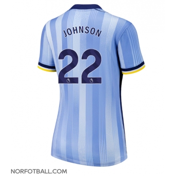 Billige Fotballdrakt Tottenham Hotspur Brennan Johnson #22 Replika Bortedrakt Dame 2024-25 Kortermet